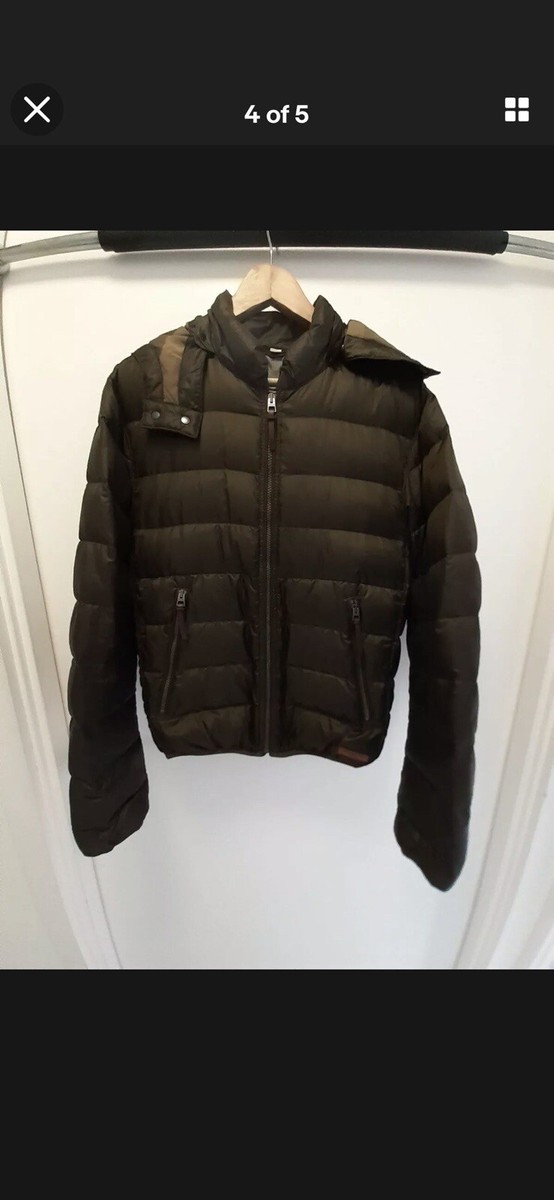 Mens Burberry Brit puffer jacket With Detachable Hoodie, RRP £800