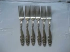 Six Gorham Sterling Silver Forks 7.25 Inches Long