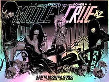Mötley Crüe TOO FAST FOR LOVE  Lp Poster Santa Monica 1982 Rainbow Foil Print