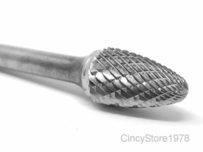 SF13D Tree Shape Tungsten Carbide Burr Bur Cutting Tool Die Grinder Bit 1/4'' NEW