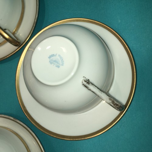 Juego de 6 tazas de café y platillos de té pintados a mano de oro nipón de colección de la década de 1920 - Imagen 11 de 20
