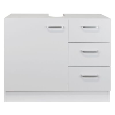 Waschbeckenunterschrank ''Knut'' polarweiß matt mit 3 Schubladen, 63x54x30cm