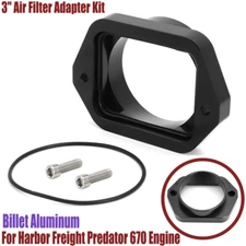 Billet 3" Air Filter Adapter w/ Oring For Harbor Freight Predator 670 Engine