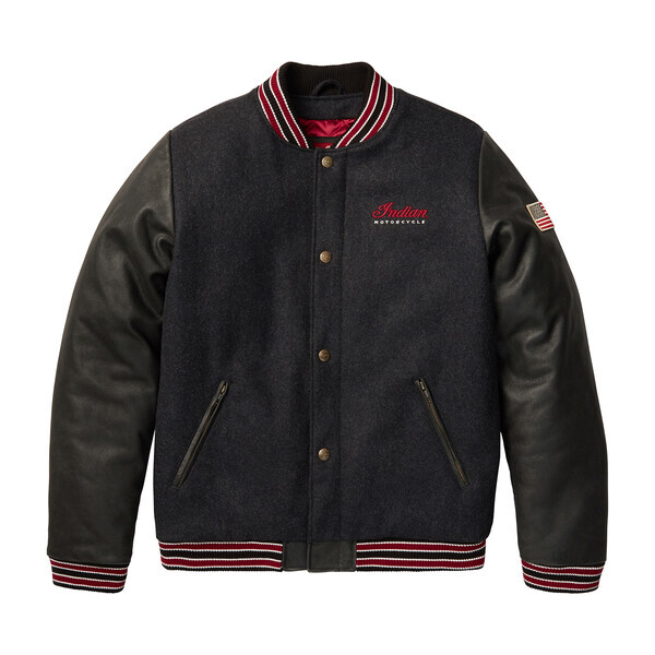 Indian Motorcycle Men's Varsity 2 Jacket, Gray | 2833181 | eBay Indian Motorcycle Men's Varsity 2 Jacket, Gray | 2833181 | eBay
