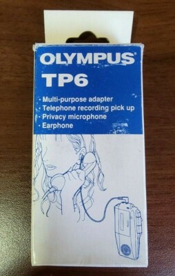 RARE OLYMPUS TP6 Universal Multi-purpose Adapter, Telephone Recording Pickup MIC