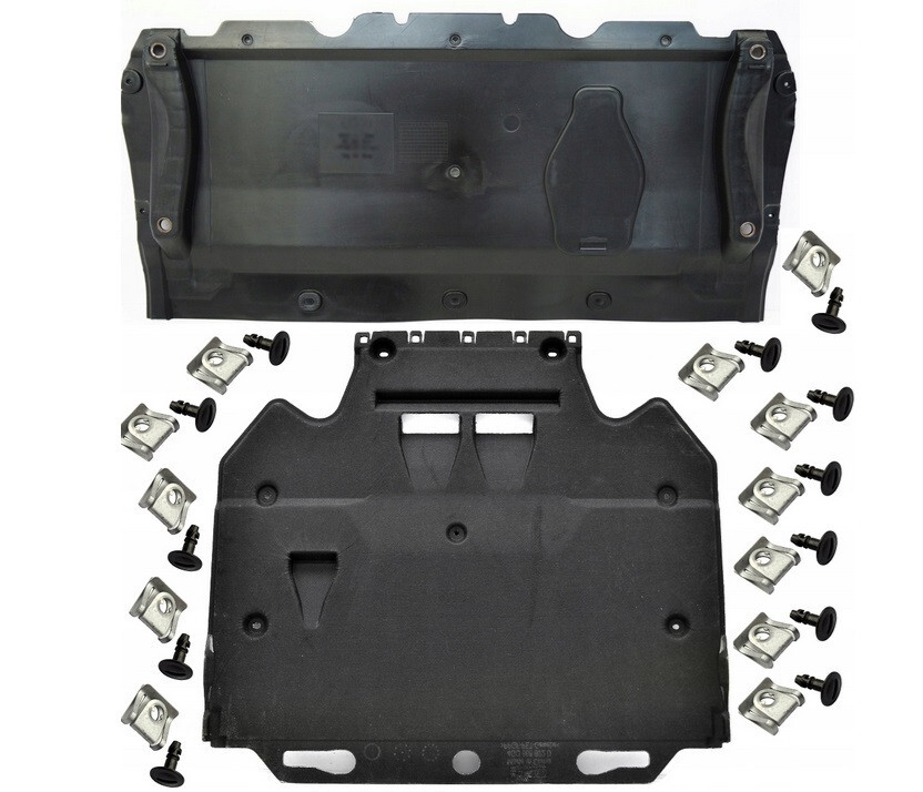 Cache sous moteur Hart pour Audi A6 C7 et A7 C7 modèles 2010 à 2018 en plastique ABS noir
