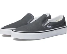 New in Box Vans Classic Slip-On Canvas Sneakers Charcoal, Fast Shipping
