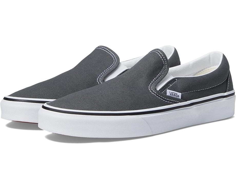 New in Box Vans Classic Slip-On Canvas Sneakers Charcoal, Fast Shipping
