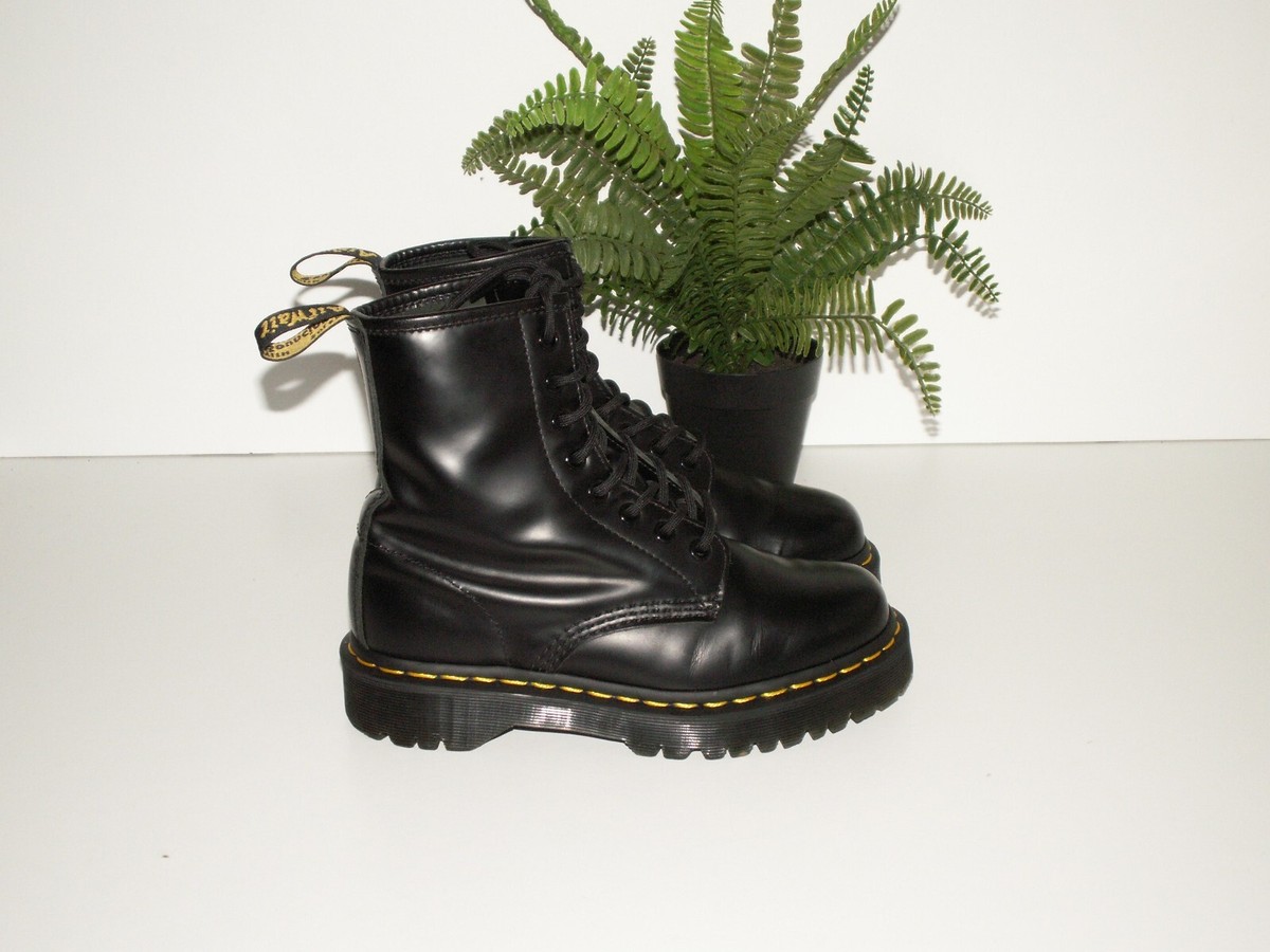 Martens 1460 BEX chunky black leather platform boots UK EU