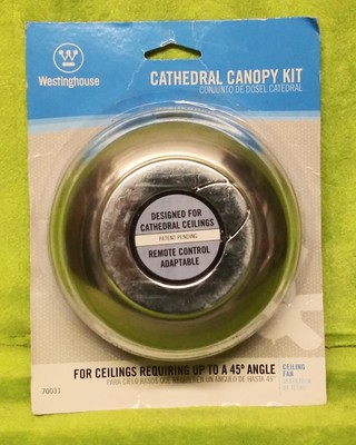 Westinghouse 70031 45 Degree Brushed Nickel Cathedral Ceiling Fan