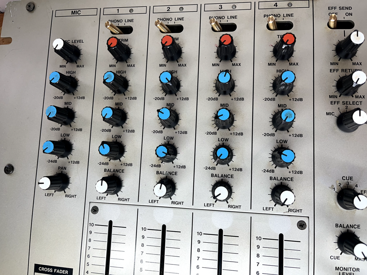 Technics テクニクス 4CH DJミキサー SH-MX1200 送料込み Technics SH-MX1200 DJ Audio Mixer Equipment 4-channel
