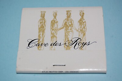 Cave des Roys - A Private Club in Los Angeles, CA Vintage Full Matchbook