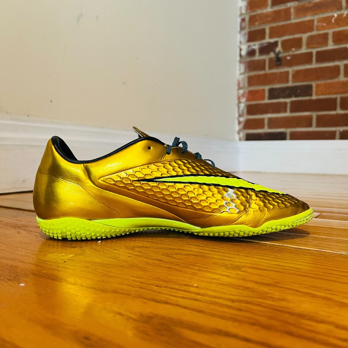 Nike Neymar Hypervenom Phelon Premium NJR IC Gold Coin Size 9.5