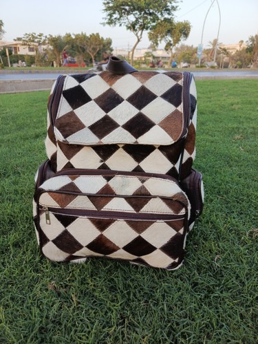 Vintage Cowhide Leather Backpack– Handmade Travel Rucksack with Multiple Pocket - Picture 3 of 10