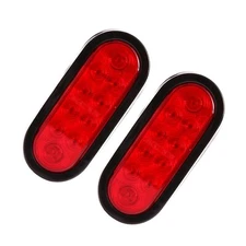 CZC AUTO 6'' LED Waterproof Oval Red Trailer Lights Rear Stop Turn Signal Par...