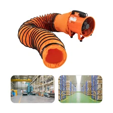 Industrial Utility Blower Fan 10 Inch 320W Portable Ventilation Fan & 16ft Hose