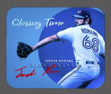 Jordan Romano Toronto Blue Jays Facsimile Autographed Mouse Pad Item#8409