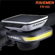 RAVEMEN Bike Head Light Bicycle Out-Front Lights Rechargeable FR160 For Garmin