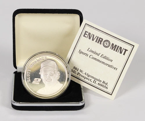 Enviromint Rusty Wallace #2 NASCAR Racing 1 oz .999 Fine Silver Round w/ COA