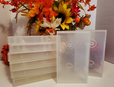 Plastic VHS Storage Cases Clear  Lot of 8 Empty  Pre Owned  Fast Shipping