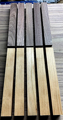 FIVE (5) EACH WALNUT AND CHERRY WOODEN PEN BLANKS WOOD LATHE 6'' x 3/4'' X 3/4''