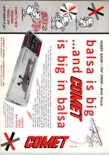 1962 PAPER AD Comet Balsa Wood Toy Model Airplane Carrom Board Game