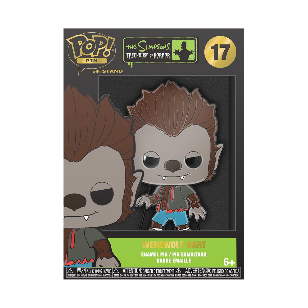 Funko Pop! Pin: The Simpsons Treehouse of Horror - Warewolf Bart with Chase (Sty