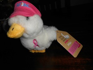 AFLAC Talking Duck 6" Stuffed Animal Plush Breast Cancer Pink | eBay