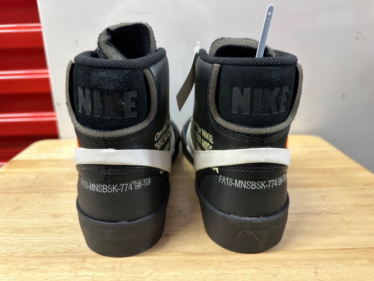 NEW Nike Off-White The Ten Blazer Mid Black White AA3832-001 Men's