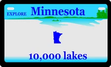 Minnesota UTV license Plate, MN ATV  Made with Aluminum plate NOT PLASTIC