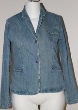 Nwot Faconnable Women's Cotton Denim Jacket Blazer M