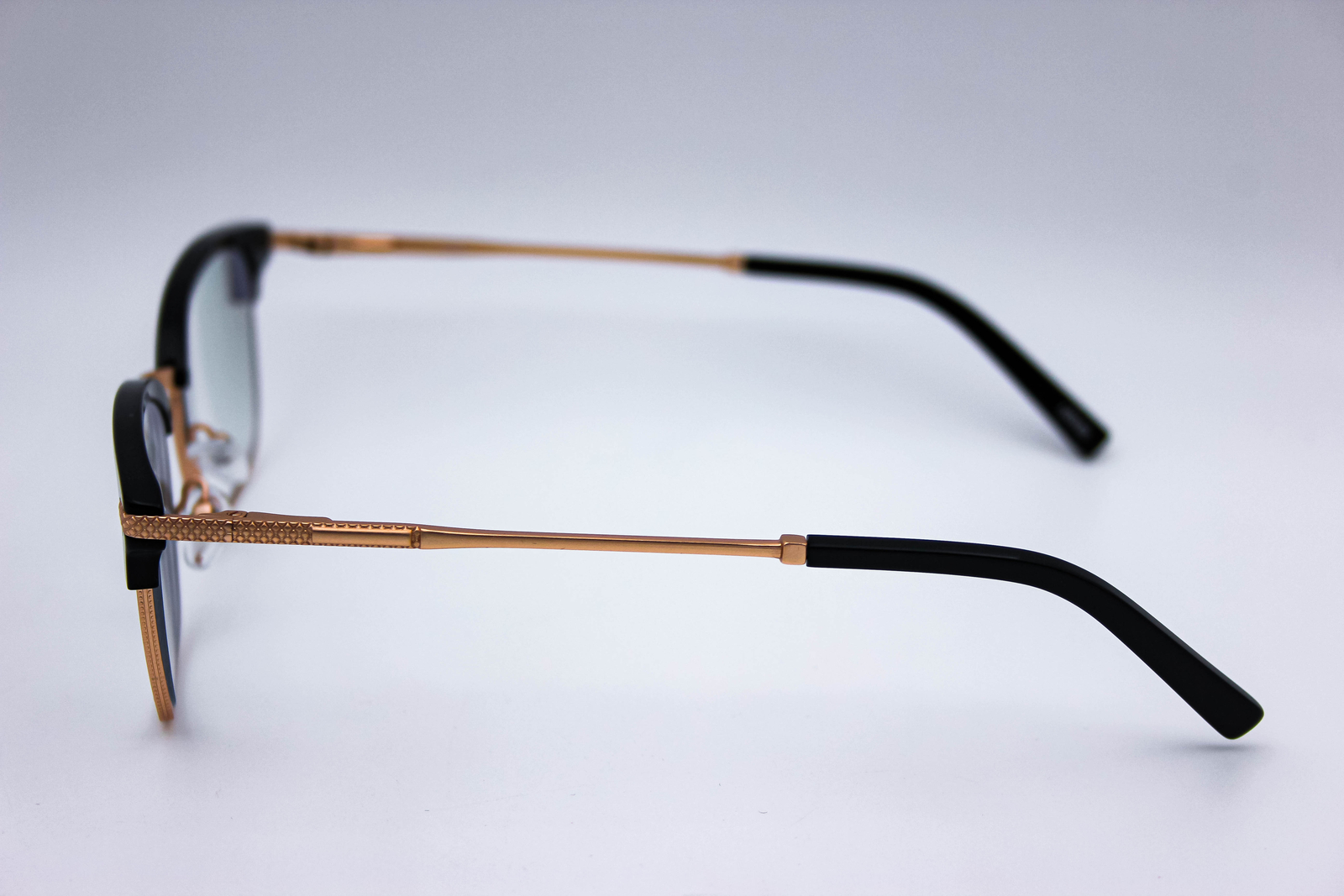 Ottoto Copperfield Black/Gold Browline Eyeglasses Frames 31-M10316 49-19-140