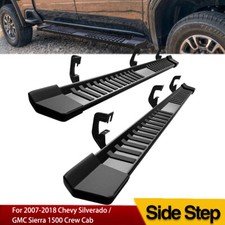 6 Running Boards For 07-18 Silverado Sierra 1500 Crew Cab Abs Side Steps Bars