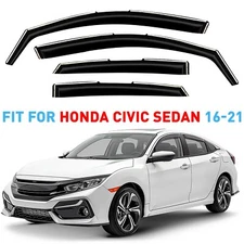 Rain Guards Vent Visors Shade for 2016-2021 Honda Civic Sedan