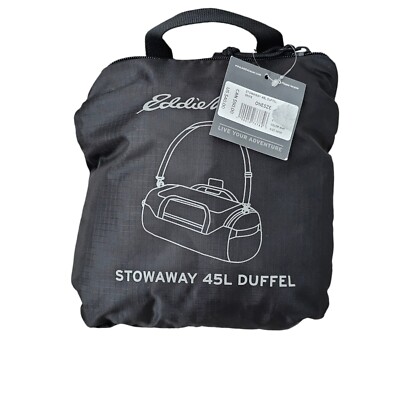 Duffle Bag NWOT Unisex Eddie Bauer Plum Stowaway Packable 45L