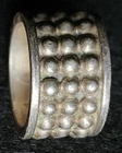 Vintage Mexico Wide Sterling Silver Ball Stud Ring