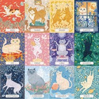 Puzzle (500 T.) Tierkreiszeichen Mit Katzen (Galison/Mudpuppy) Neu/Ovp