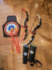 Archery Set for Kids, 2-Pack LED Light up, Bow and arrow with 15 Suction Cup