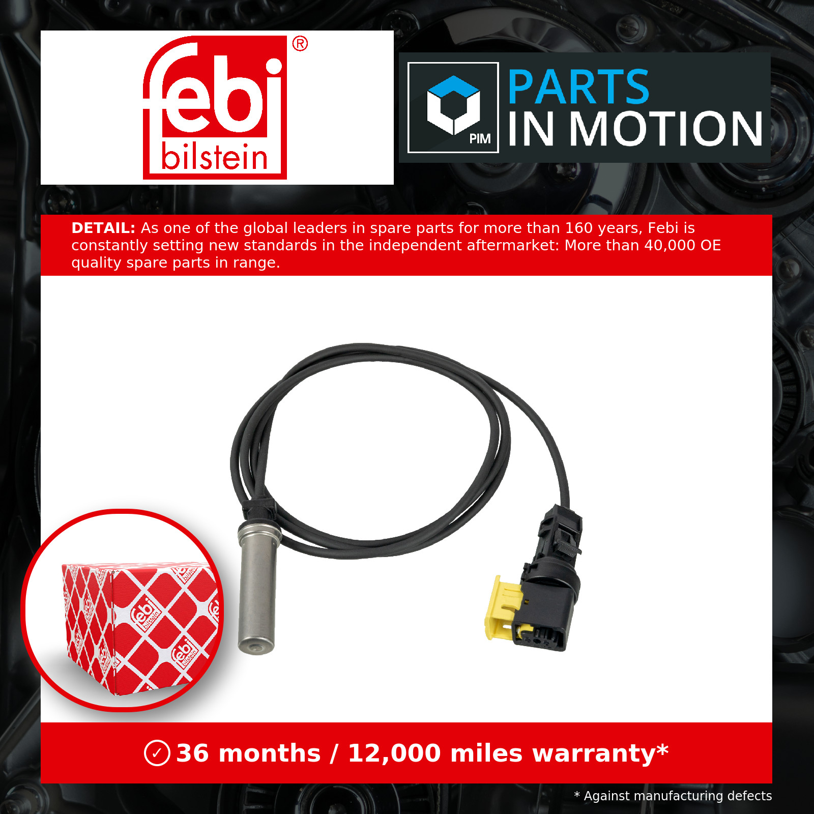 Febi 174166 Front ABS Wheel Speed Sensor Fits Renault Trucks Volvo C Fh - Image 2