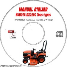 BX2200 - Manuel Atelier CDROM KUBOTA Anglais Expédition - --, Support - CD-ROM 