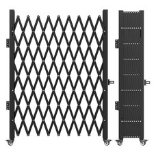 Uimoso Single Folding Security Gate Folding Door Gate 7.25 ft x 7.8 ft Fold Gate
