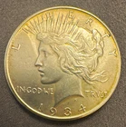 1934 Peace Dollar $1 Silver 0.900 Business Strike Philadelphia Mint KM#150