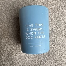 Sainsbury's 'Give This A Spark When Dog Farts Candle' Honey Sandalwood scent New