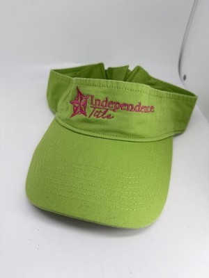 Independence Title Green Visor Ball Cap Hat Adjustable