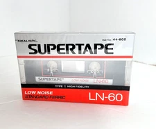 Realistic Supertape LN-60 Blank Cassette Tape Low Noise 60min 44-602 New Sealed
