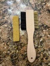 2PCS Suede Brush and Eraser Cleaner Kit for Shoes Soft Bristle Stain Removal