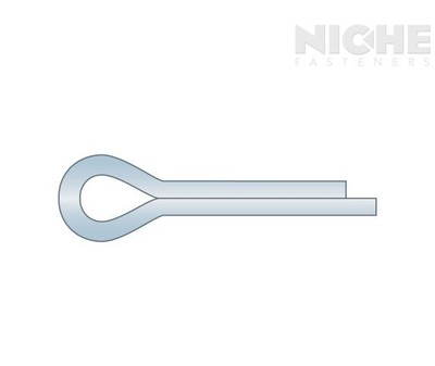 Cotter Pin M5 x 50 Carbon Steel Zinc Clear DIN 94 (150 Pieces)