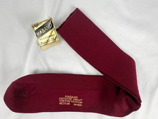 Vintage Haband Executive Club Stretch Nylon Dress Socks Maroon NOS Medium RN1506