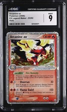 CGC 9 MINT Arcanine EX 83/92 EX Legend Maker Holo Pokemon Card on eBay