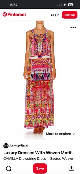 Camilla Women's Multicoloured ‘Sacred Weave’Drawstring Maxi Dress